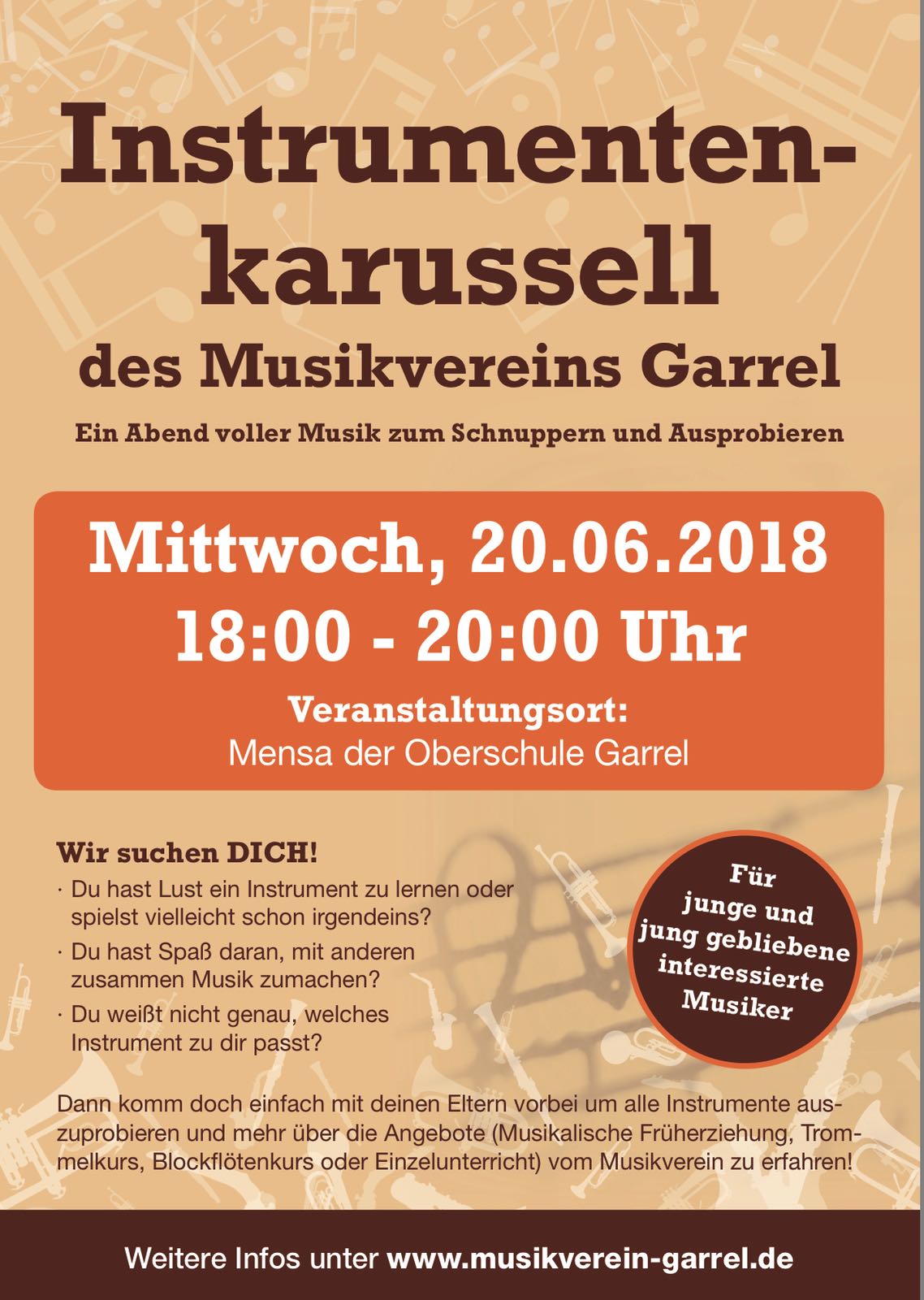 Flyer weisen seit Tagen auf die Veranstaltung hin
